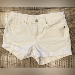 7 For All Mankind White Jean Shorts - Size 27
